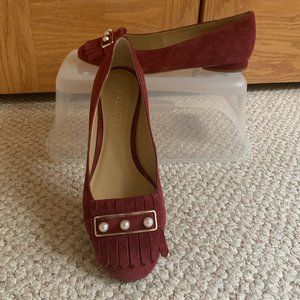 TALBOTS - Olympia Pearl-Detail Fringed Flat - New, No Box